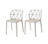 Connubia, 2 sillas Alquimia Polipropileno cáñamo Opaco