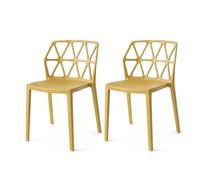 Connubia, 2 sillas Alquimia Polipropileno Mostaza Mate