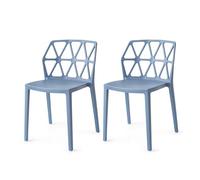 Connubia, 2 sillas Alquimia Polipropileno Sky Blue Opaco