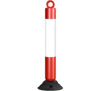 Cono canalizador de poste delineador de tráfico de 20 30 y 45 pulgadas conos de seguridad reflectantes pequeños y grandes con base y ganchos conos de tráfico,Alto 80 cm (31,5 pulgadas) - 1 paquete