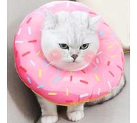 Cono de algodón de Cuello de donas Gato para Gatos para Evitar lamer después de la cirugía Adorable Cono para Perros Elizabethan para Mascotas Dentro de 4.5 kg