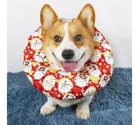 Cono de cabeza o cuello de perro - Collar isabelino suave para mascotas después de la cirugía, mordeduras, recuperación, médico para dejar de lamer las patas anti picazón (L, rojo)