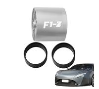 Cono de entrada de aire: filtro de entrda de aire de 2,56 pulgadas, turbonador de entrda de automóvil antideslizante, turbo SUV de un solo lado de aleación de aluminio | Ajuste universal resistente