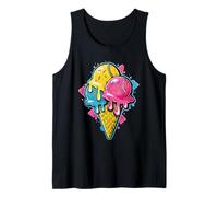Cono de goteo de helado de béisbol divertido para jóvenes y niños amantes de los deportes Camiseta sin Mangas