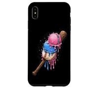 Cono de Goteo de Helado de béisbol Divertido para jóvenes y niños Amantes de los Deportes Carcasa para iPhone XS MAX