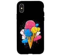 Cono de Goteo de Helado de béisbol Divertido para jóvenes y niños Amantes de los Deportes Carcasa para iPhone X/XS