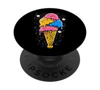 Cono de Goteo de Helado de béisbol Divertido para jóvenes y niños Amantes de los Deportes PopSockets PopGrip Adhesivo
