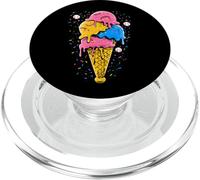 Cono de Goteo de Helado de béisbol Divertido para jóvenes y niños Amantes de los Deportes PopSockets PopGrip para MagSafe