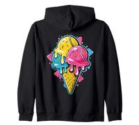 Cono de goteo de helado de béisbol divertido para jóvenes y niños amantes de los deportes Sudadera con Capucha