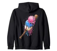 Cono de Goteo de Helado de béisbol Divertido para jóvenes y niños Amantes de los Deportes Sudadera con Capucha