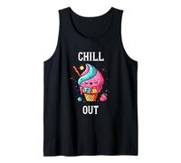 Cono de helado chill out kawaii Camiseta sin Mangas