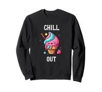 Cono de helado chill out kawaii Sudadera