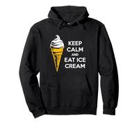 Cono de Helado con Texto en inglés Keep Calm and Eat Ice Cream Postr Sudadera con Capucha