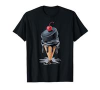 Cono de Helado Disco de Hockey sobre Hielo Postre Camiseta