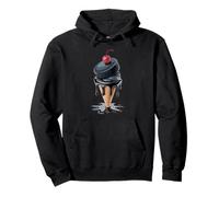 Cono de Helado Disco de Hockey sobre Hielo Postre Sudadera con Capucha