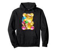 Cono de Helado Gummy Bear Candy Amarillo Sudadera con Capucha