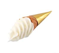 Cono de helado sintético de resina para tienda para ventanas, diseñado para exhibición minorista y comercialización para aumentar el compromiso del cliente (blanco)