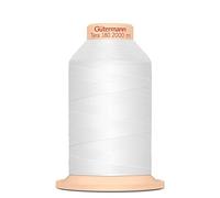 Cono de hilo de Gutermann hilo de coser 2000 M de color blanco por