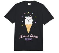 Cono de Llama - Lindos y Divertidos Amantes de los Dulces Helados Comfort Colors Adult Heavyweight T-Shirt