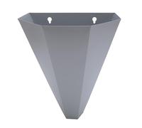 Cono de pollo de acero inoxidable de tamaño mediano para sujetar aves de corral y matar, parte trasera plana, fácil de lavar
