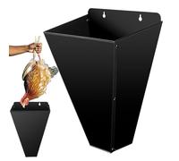Cono de pollo - Embudo plano de acero, soporte de fijación, herramienta de masacre de aves de corral robusta, equipo de carnicero para procesar pavos, gansos y pollos, embudo de picaporte, aparato de