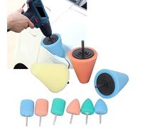 Cono de Pulido de Esponja, 9 Piezas Cono de Pulido Esponja de Pulido de Metal Almohadilla de Bola de Pulido Eliminación de óxido Herramientas Rotativas, Tampones y Almohadillas de