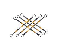 Cono de Seguridad Extensible Amarillo, Ajustable, de 90 a 190 cm. Barrera Vial Resistente para Trabajo y señalización de peligros, 10 Unidades.