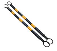 Cono de Seguridad telescópico Teles Traffic Pole, de 1,6 a 3 Metros, Paquete de 2 Unidades, Ideal para el Control de multitudes y la Seguridad en Eventos, con Rayas Amarillas y Negras, portá