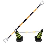 Cono de Seguridad Vial Extensible con película Reflectante de 1,2 a 2 m, Barrera Ligera for estacionamientos.(Yellow and Black,1pc)
