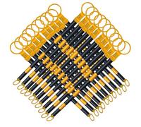 Cono de tráfico Ajustable, 20 Unidades, Barrera de Seguridad retráctil de 120 a 198 cm con lámina Reflectante para Seguridad Temporal y Advertencia (Amarillo/Negro)