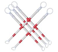 Cono de tráfico Ajustable, 5 Unidades, Barrera de Seguridad Reflectante, 119-198 cm, Divisor retráctil para Advertencia Temporal, Color Rojo y Blanco para Mayor Visibilidad.