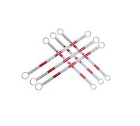 Cono de tráfico Ajustable de 90 a 190 cm (3 a 6,5 pies), Barrera Resistente para Obras Viales, Equipo de Seguridad para señalización de peligros, 20 Conos de tráfico Extensibles Rojos.