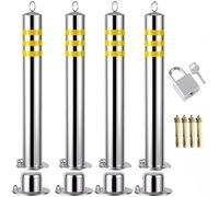 Cono de tráfico de Seguridad, Poste delineador, Cono de 24/30 Pulgadas de Alto, Cono de construcción bloqueable, Paquete de 2, 4 y 6, bolardos de estacionamiento extraíbles con Base Resistente (Paque