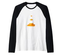 Cono de tráfico Orange Highway Camiseta Manga Raglan