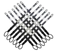 Cono de tráfico telescópico de 12 Piezas, Cono de Seguridad Extensible de 1,5 a 3 m con Cinta Reflectante, Equipo de precaución en Blanco y Negro para Seguridad Vial y Control de multitudes.