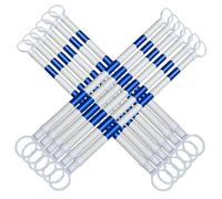 Cono de tráfico telescópico de 12 Piezas, Conos de Seguridad retráctiles de 1,5 a 3 m con Cinta Reflectante, Postes de extensión Azules y Blancos para un Control de tráfico eficaz.