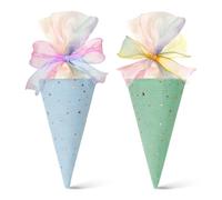 Cono Escolar | 2 Piezas Paquete Bolsas | Embalaje Snack Popcorn Con Cierre De Twist | Suministros Escolares Profesores Fiestas Clase Regalos Niños Eventos