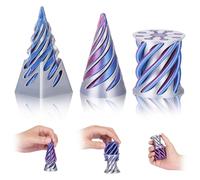 Cono imposible, 3 piezas de juguete antiestrés de cono en espiral, impreso en 3D, cono piramidal de paso imposible, mini vórtice hilo, juguetes para inquietos, decoración de escritorio, juguetes para