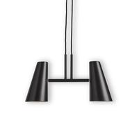 Cono Lámpara Colgante Negro 2 Pantallas