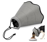 Cono para mascotas, diseño de tela suave y flexible, collar de cuello de perro de tamaño ajustable, cómodo protector de recuperación de lesiones que bloquea la interferencia de heridas, para cuidado