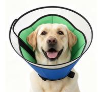 Cono suave para perro para recuperación postoperatoria en perros medianos y grandes, collar de cono de perro ajustable y transpirable, evita que las mascotas laman heridas, suave y cómodo, reduce la