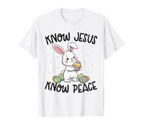 Conoce a Jesús Conoce la Paz Cristianismo Fe Cristiano Camiseta