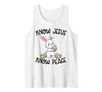 Conoce a Jesús Conoce la Paz Cristianismo Fe Cristiano Camiseta sin Mangas