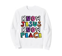 Conoce a Jesús Conoce la Paz Cristianismo Fe Cristiano Sudadera