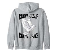 Conoce a Jesús Conoce la Paz Cristianismo Fe Cristiano Sudadera con Capucha