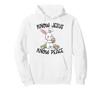 Conoce a Jesús Conoce la Paz Cristianismo Fe Cristiano Sudadera con Capucha