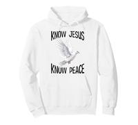 Conoce a Jesús Conoce la Paz Cristianismo Fe Cristiano Sudadera con Capucha
