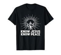 Conoce a Jesús Conoce la Paz Fe Espiritual Camiseta