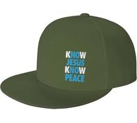 Conoce A Jesús Conoce La Paz Hombres Mujeres Gorra De Béisbol Casual Sombrero De Béisbol Plana Aire Libre Gorra para Camionero Golf Ciclismo