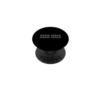 Conoce a Jesús Conoce la Paz Minimalista Cristiano PopSockets PopGrip Adhesivo